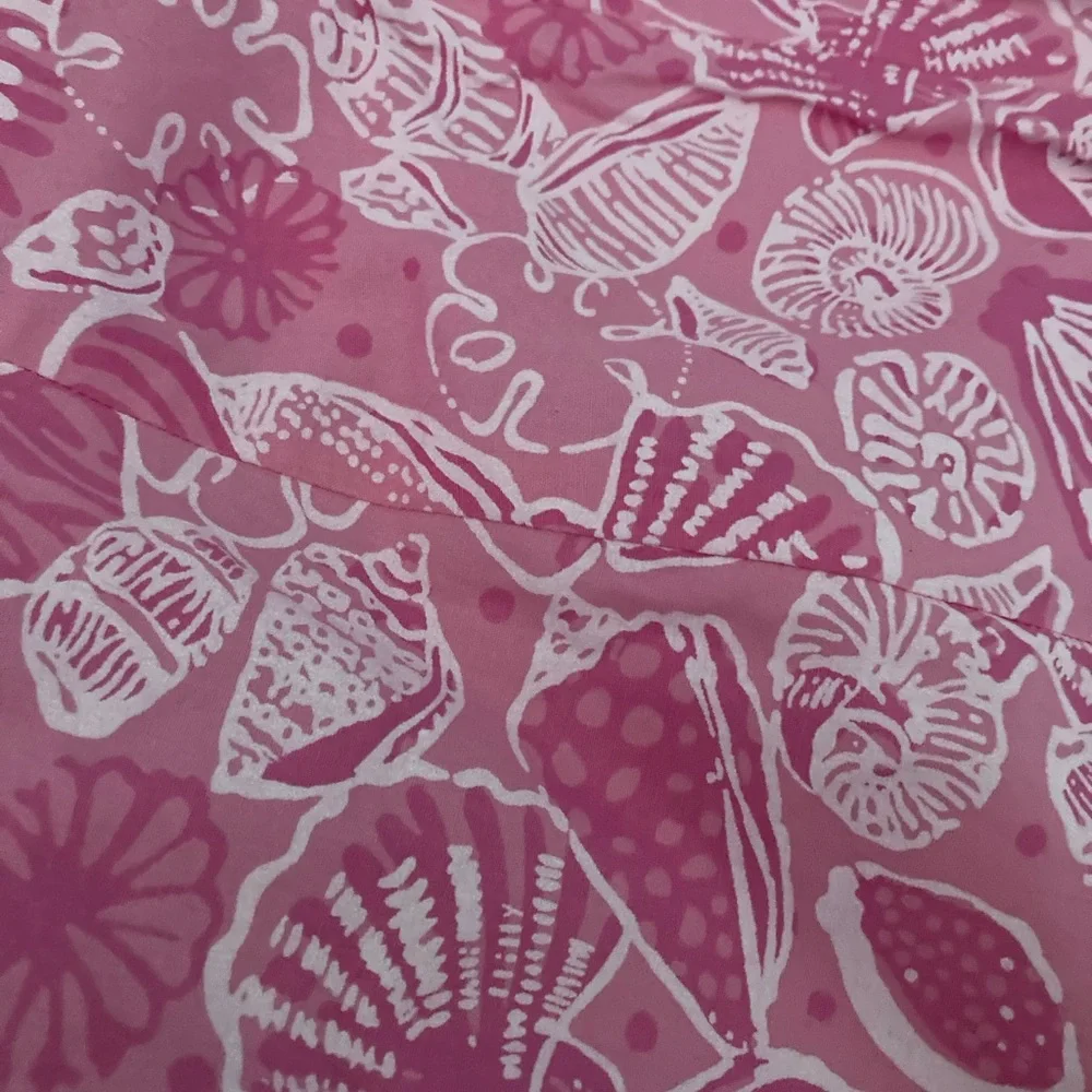 Lilly Pulitzer SZ 10 Sundress pink Seashell themed, sleeveless,Spaghetti Straps - Picture 7 of 14